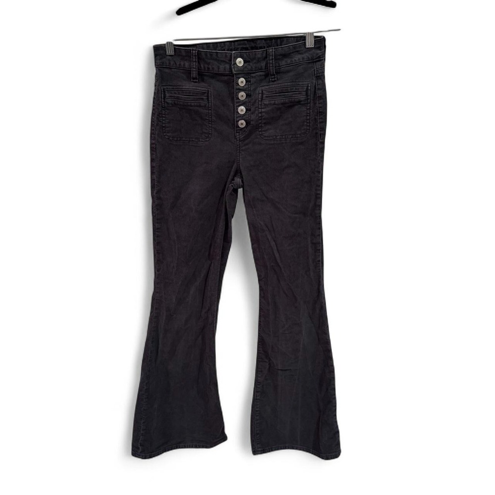 American Eagle Outfitters dark grey corduroy flare pants